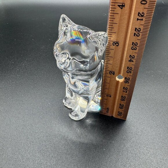 PRINCESS HOUSE Lead Crystal Vintage Cat Kitten Figurine - Picture 6 of 8